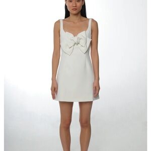 Sandy Liang Arden Bow Dress Cream